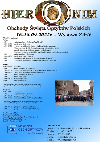 Małopolski Cech Optyków/HIERONIM 2022 - Święto Optyków Polskich